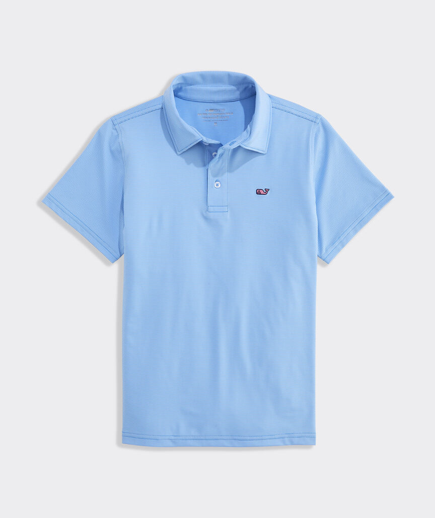 Boys' Performance Anegada Stripe Sankaty Polo