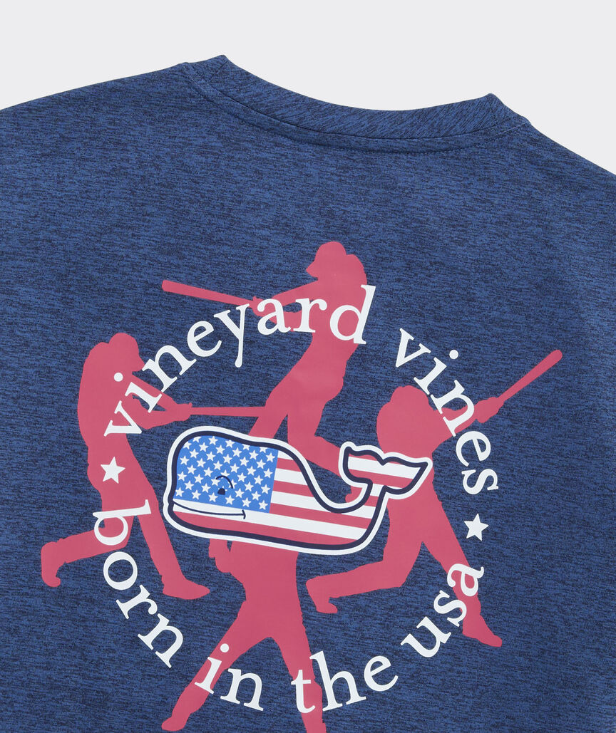 Boys' Performance Baseball USA Short-Sleeve Harbor Sun Tee