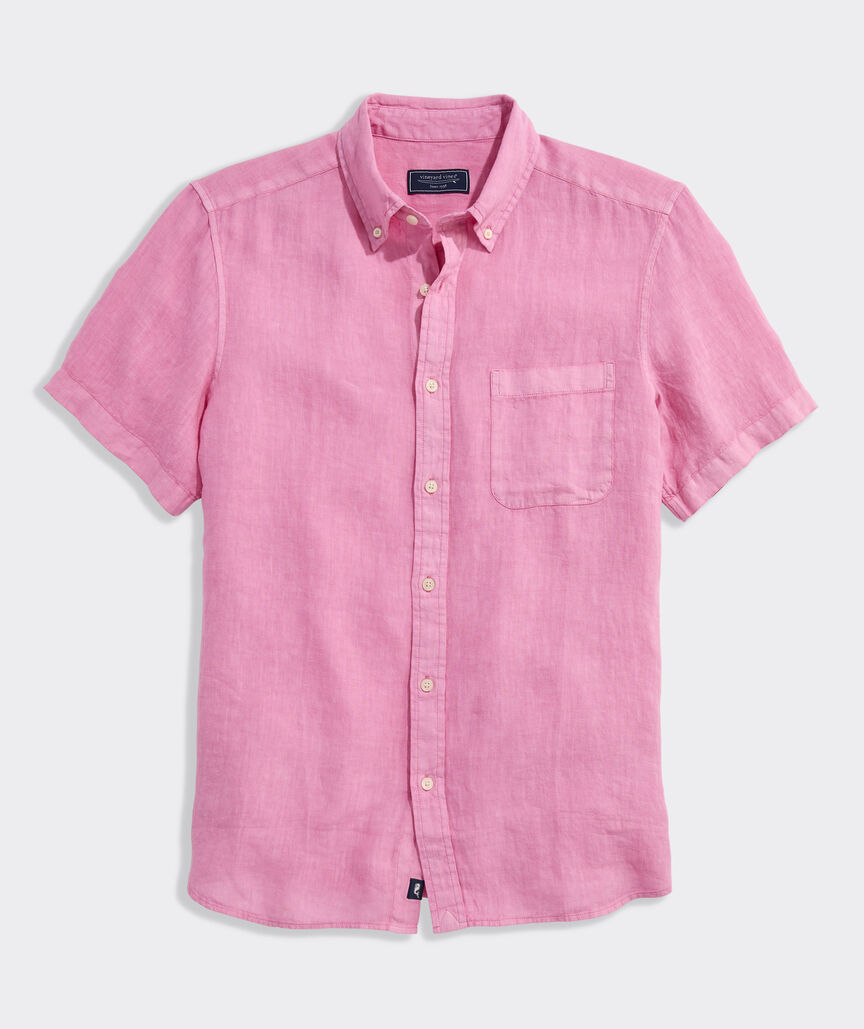 Surfside Solid Linen Short-Sleeve Shirt