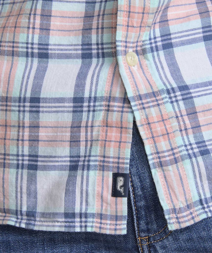 Folly Beach Plaid Island Cotton Shirt