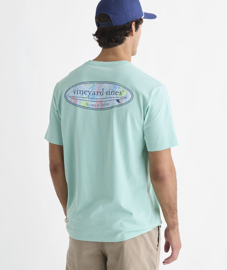 Florita Palm Surf Logo Short-Sleeve Pocket Tee