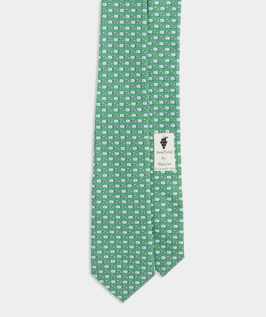 Boys' Soccer Player Whale Silk Tie