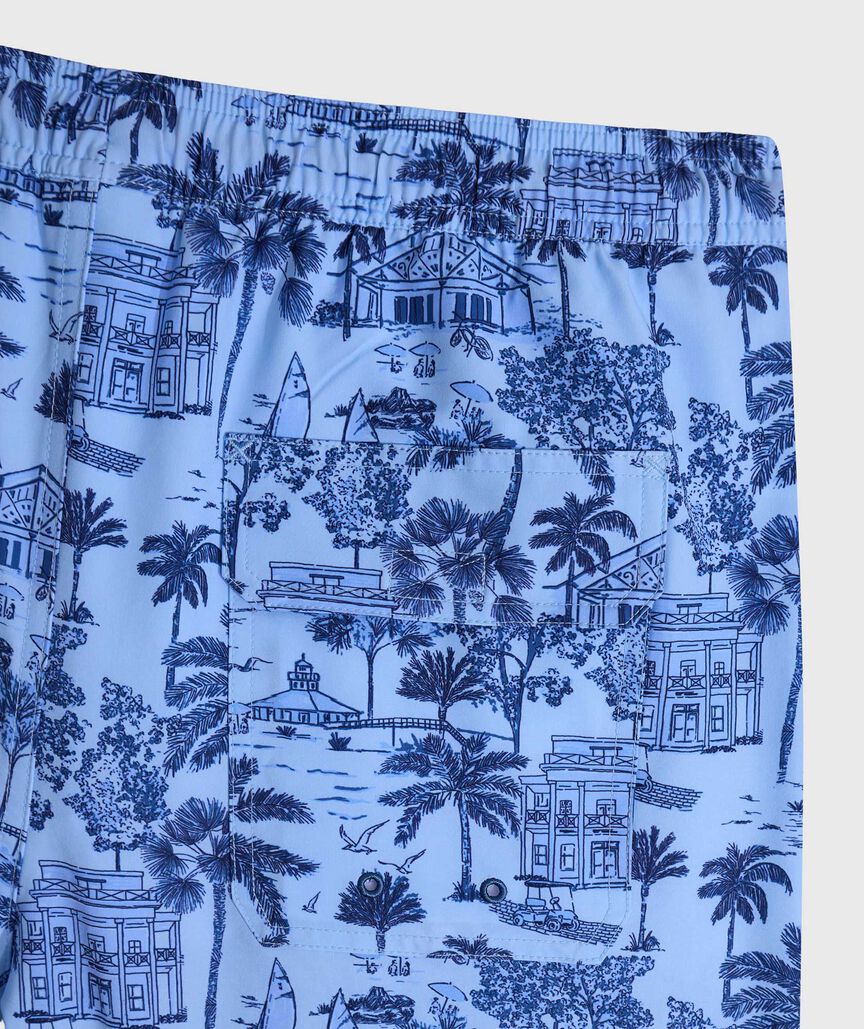 OUTLET 7 Inch Gasparilla Scene Chappy Swim Trunks
