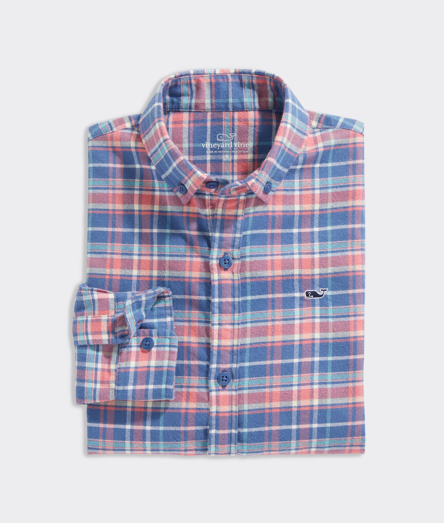 Boys' Lyle Flannel Whale Shirt