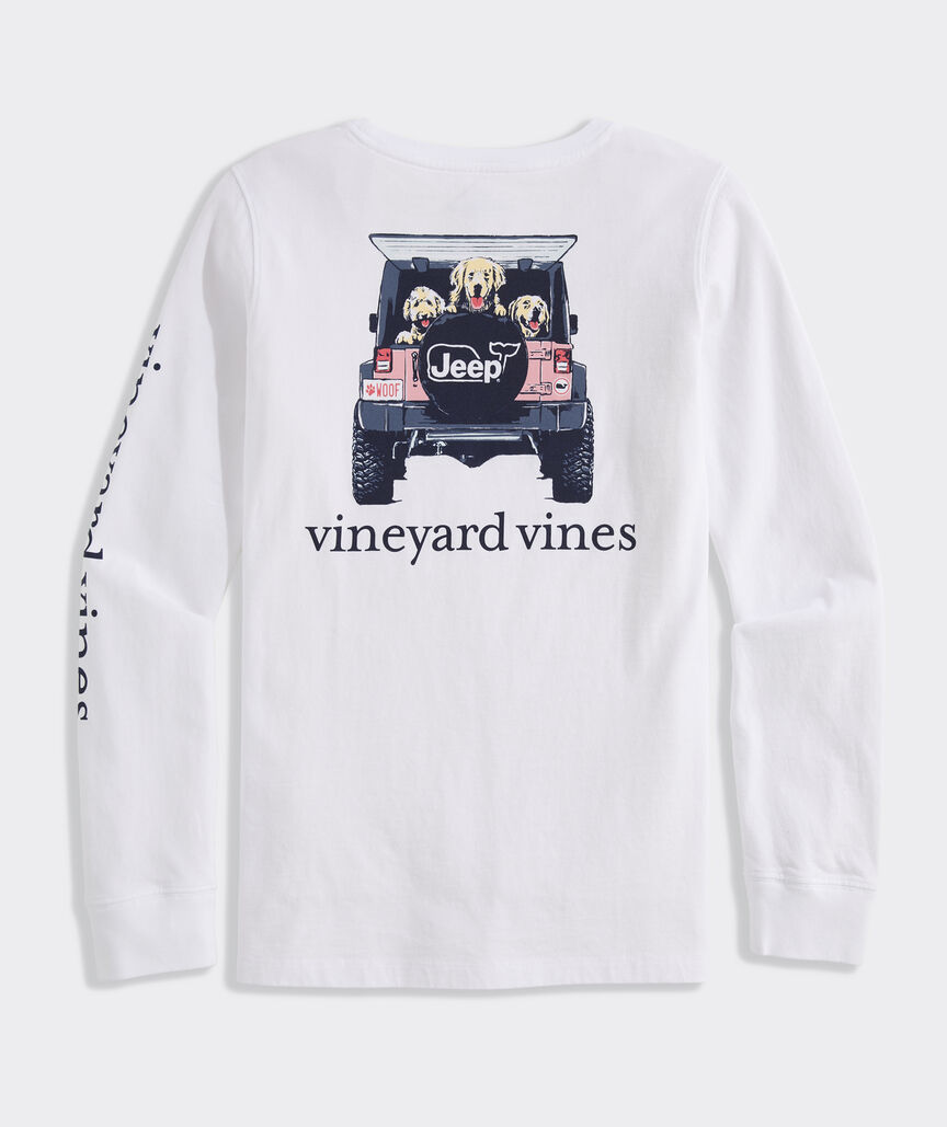 Jeep Collection Women's Road Dogs Long-Sleeve Pocket Tee