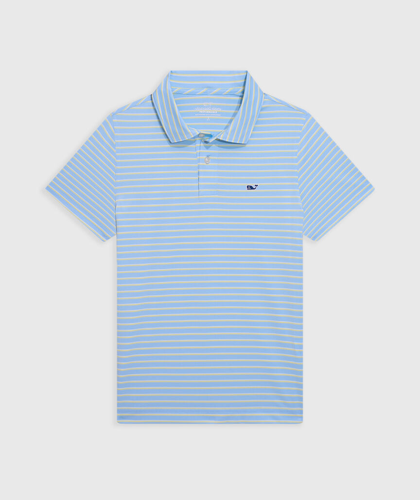 OUTLET Boys' Stripe Performance Polo