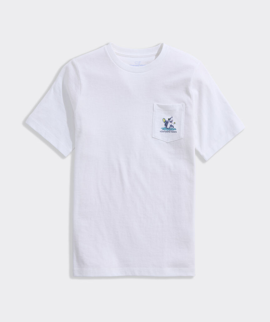 Boys' Shark Tennis Short-Sleeve Pocket Tee