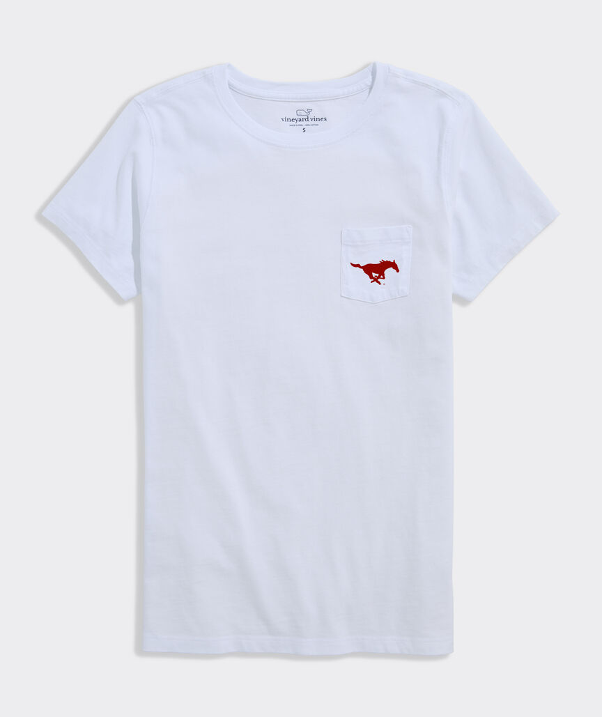 SMU Women's Football Whale Short-Sleeve Pocket Tee