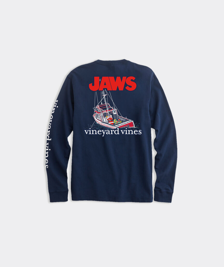 JAWs x vineyard vines  Holiday Orca Long-Sleeve Pocket Tee
