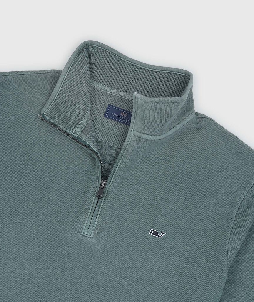 OUTLET Sunwashed Waffle Trim Half-Zip