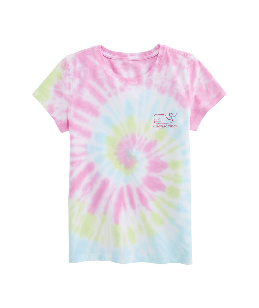 Girls' Whale Swirl Tie-Dye Short-Sleeve Tee