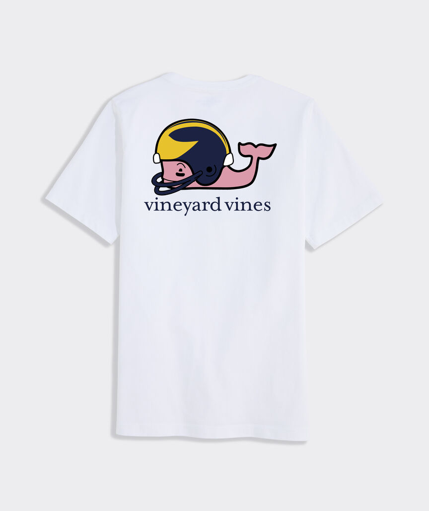Kids' University of Michigan Short-Sleeve Helmet Whale Pocket Tee
