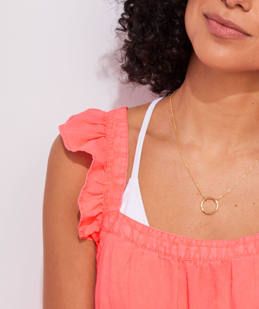 Ruffle Linen Coverup