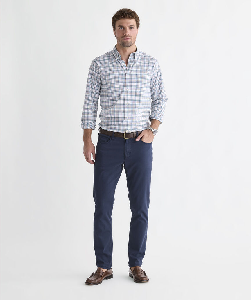 Performance Cotton Plaid Shirt