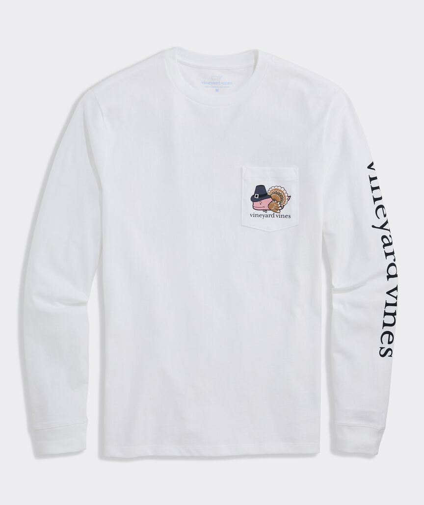 Turkey Whale Long-Sleeve Pocket Tee