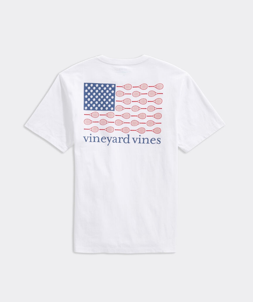 USA Tennis Flag Short-Sleeve Pocket Tee