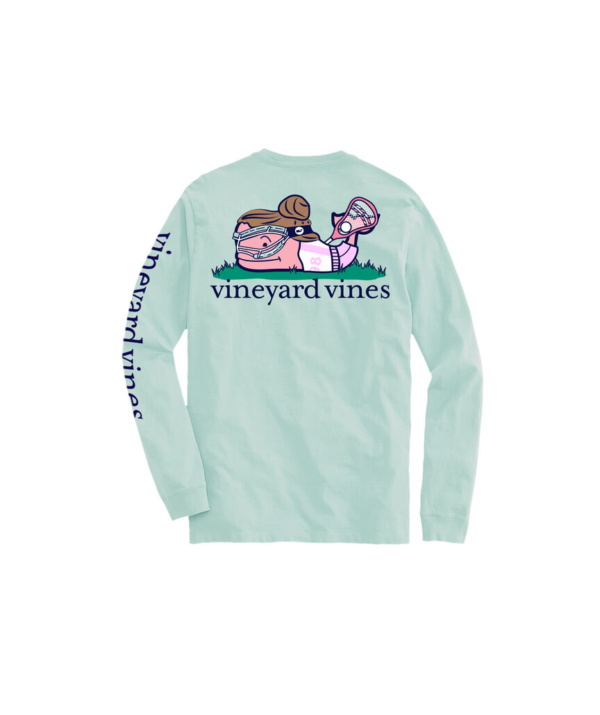 OUTLET Girls' Lacrosse Whale Long-Sleeve Pocket Tee