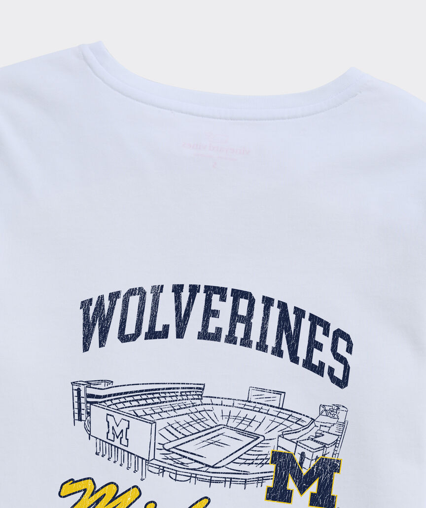 Women's University of Michigan Long-Sleeve Stadium View Pocket Tee
