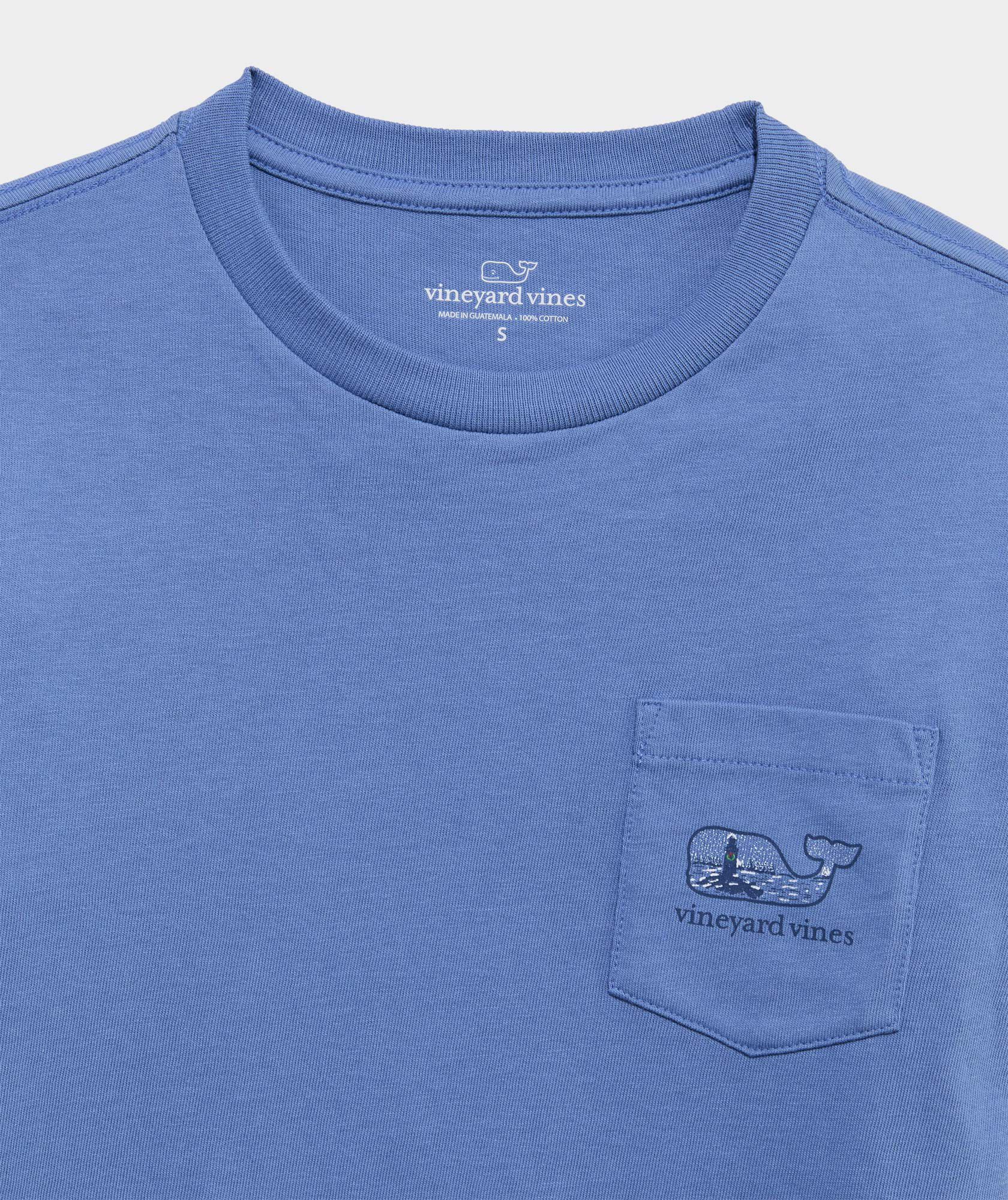 Boys' Snowy Lighthouse Whale Long-Sleeve Pocket Tee