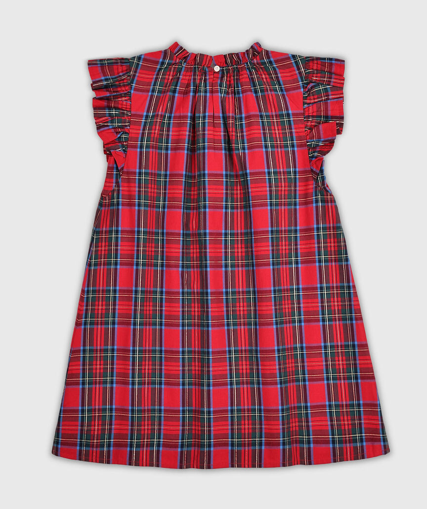 OUTLET Girls' Tartan Ruffle Dress
