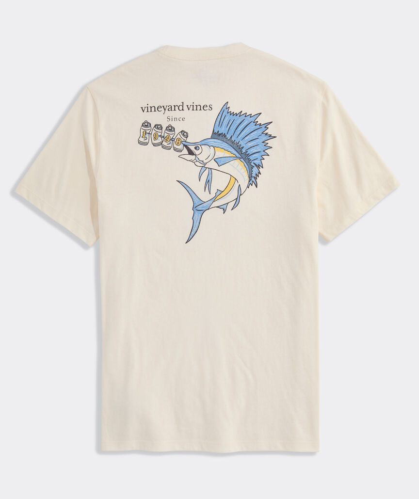 Since 98 Beer Cans Short-Sleeve Pocket Tee