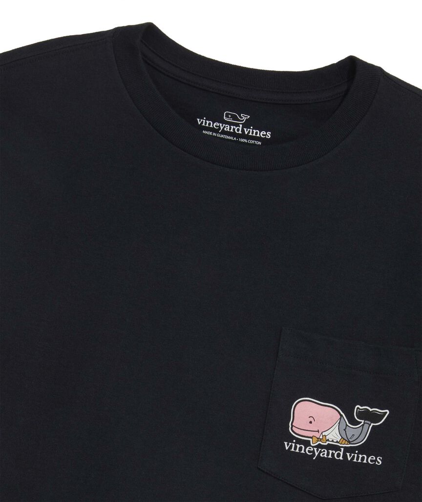 2025 New Year's Eve Whale Long-Sleeve Pocket Tee