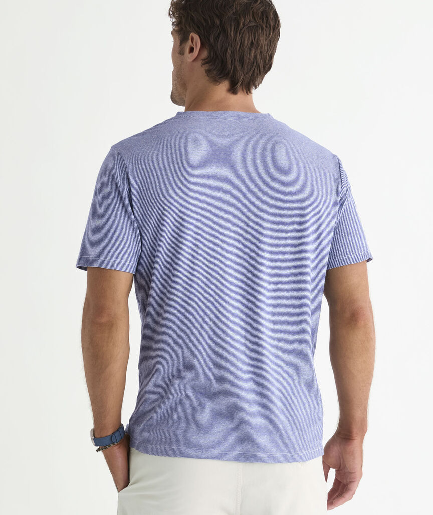 Cotton Linen Short-Sleeve Henley