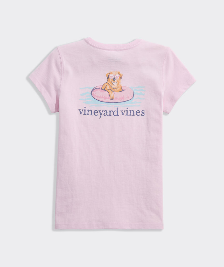 Girls' Pool Floatie Pup Short-Sleeve Pocket Tee