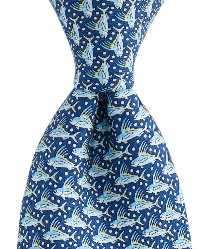 Rooster Fish Printed Tie