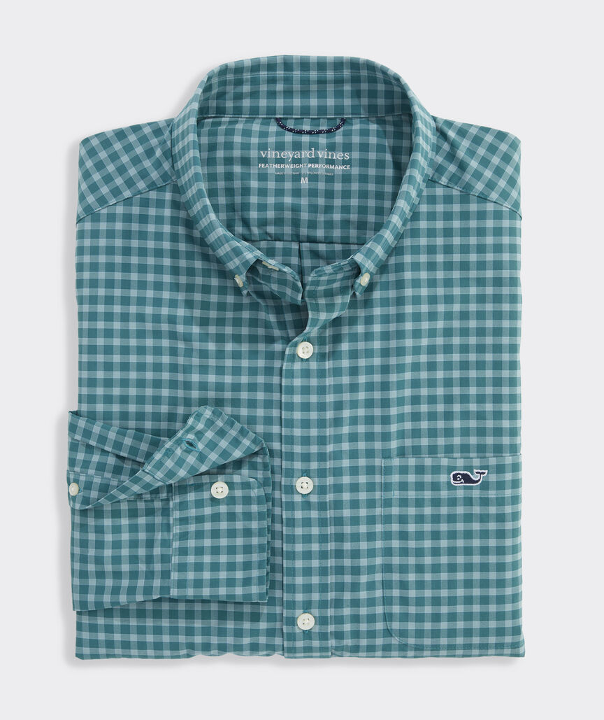 Performance Lemon Shark Gingham Featherweight Shirt