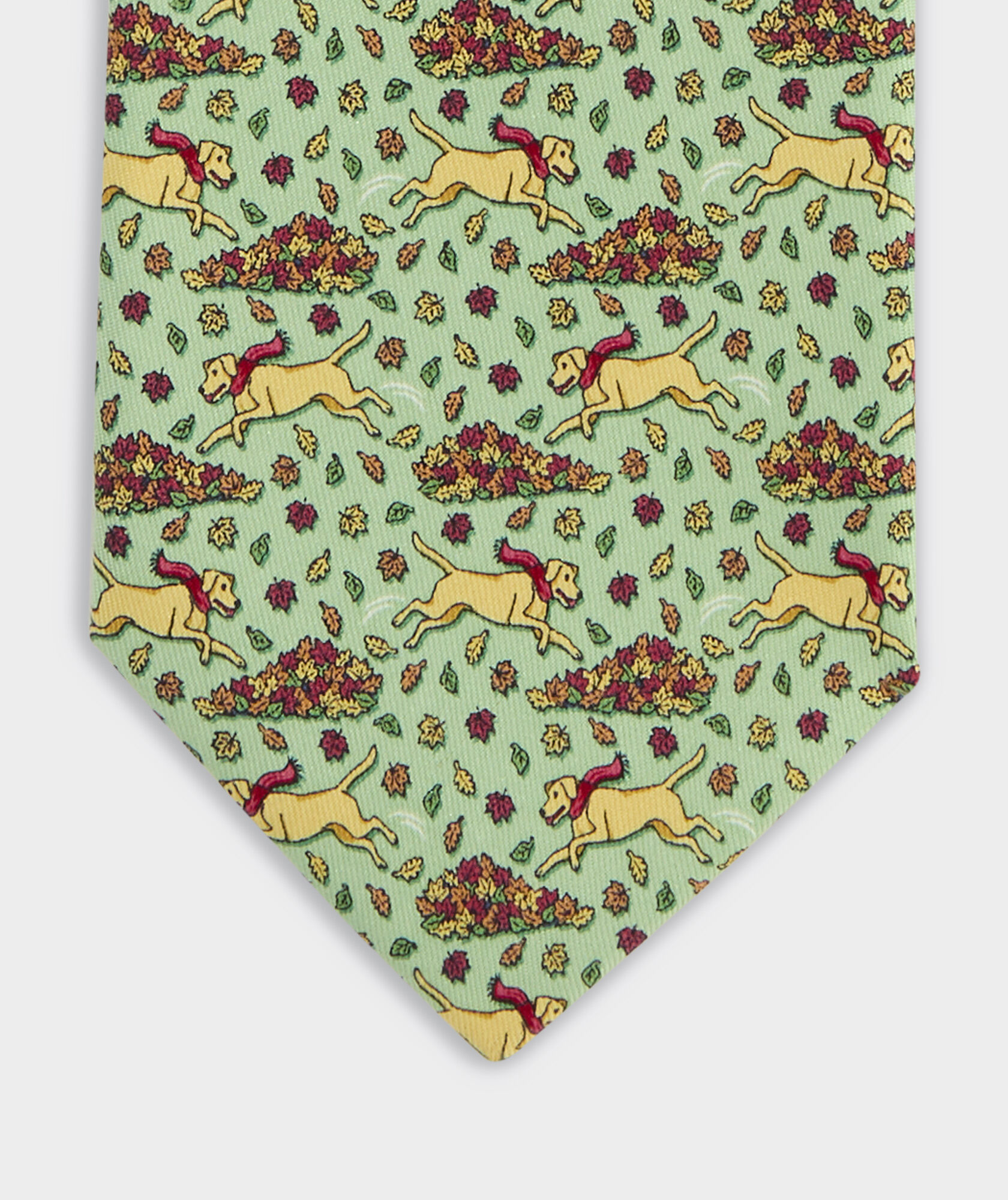 Lab Leaf Pile Silk Tie by Vineyard Vines