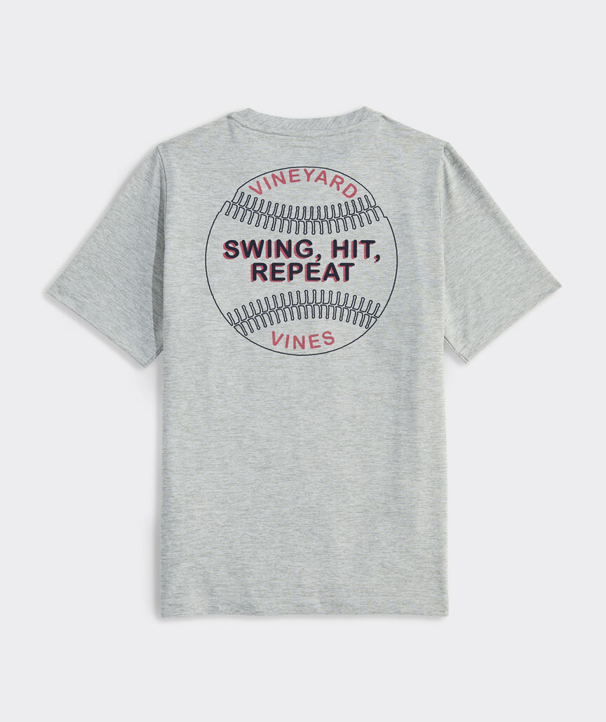 Boys' Swing Hit Repeat Short-Sleeve Harbor Sun Performance Tee