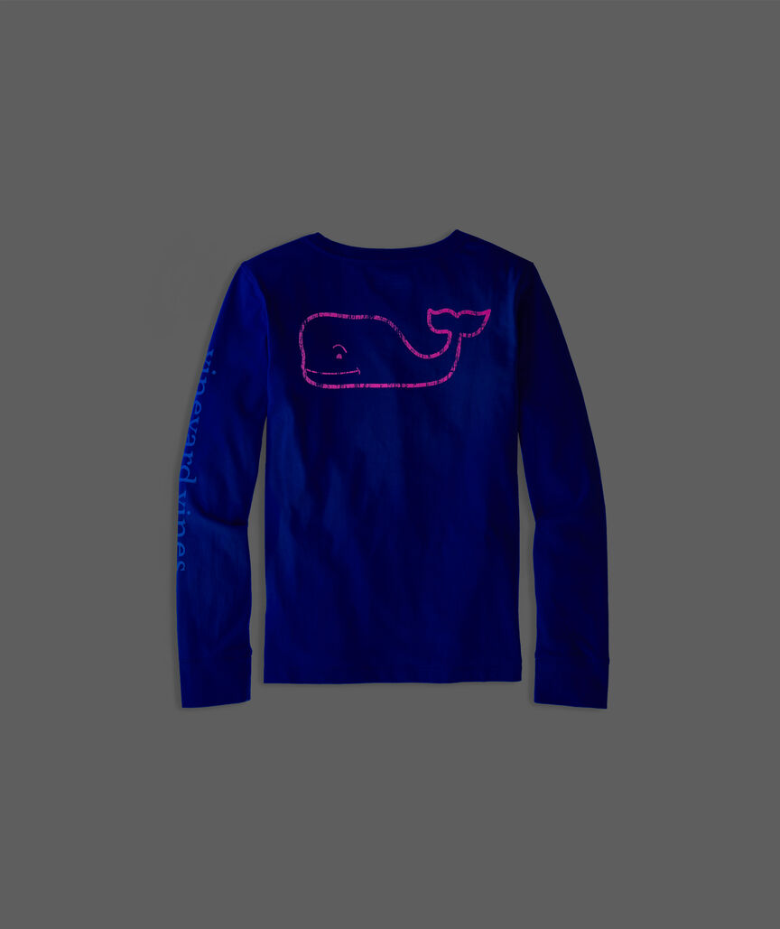 Girls' Long-Sleeve Glow In The Dark Pocket Tee