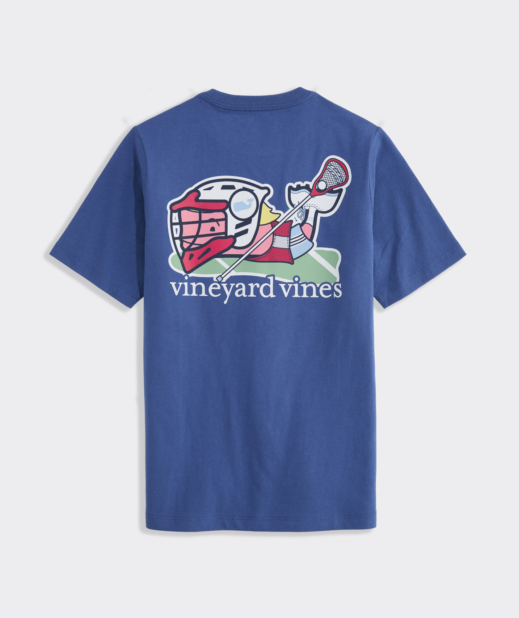 T-shirt Vineyard Vines Bambina Manica Corta Bianca Con Righe, Ancora E Corda