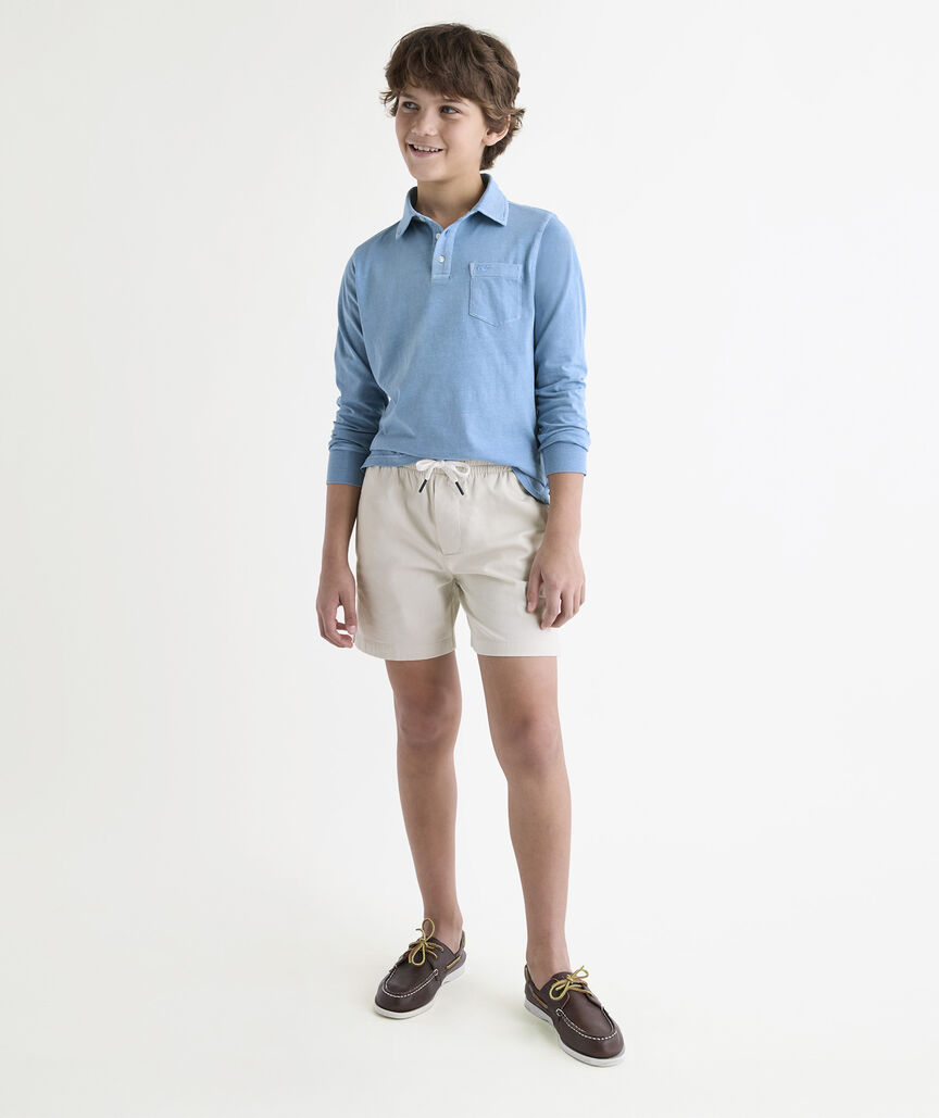 Boys' Long-Sleeve Surf Polo