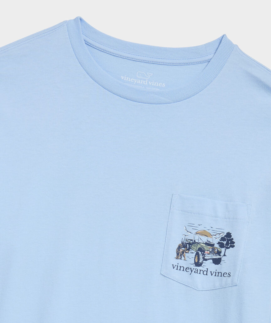 Autumn Truck & Dog Long-Sleeve Pocket Tee