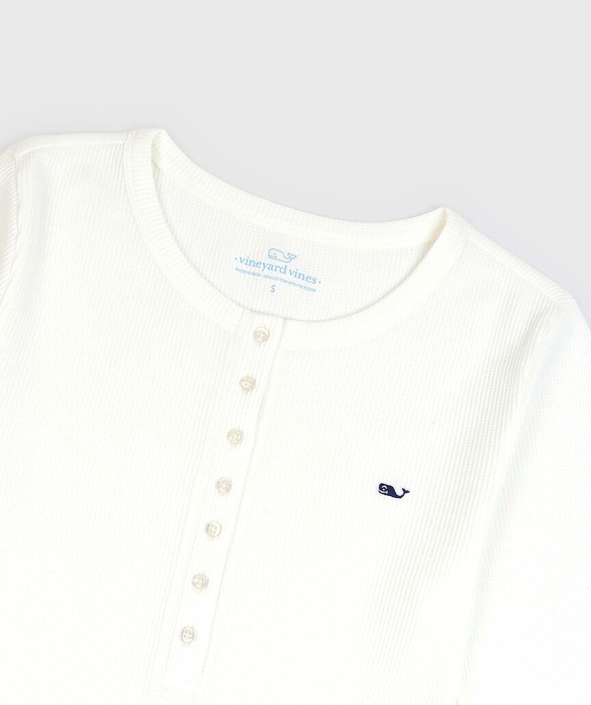OUTLET Long-Sleeve Waffle Henley