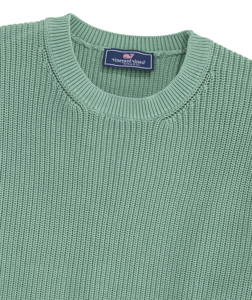 OUTLET Washed Fisherman Crewneck Sweater