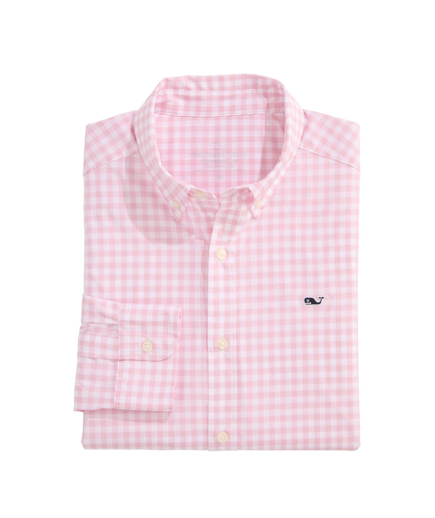 OUTLET Performance Nylon Gingham Shirt