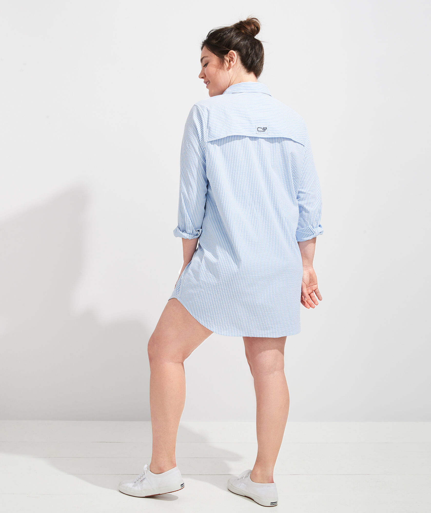 Shop Seersucker Harbor Shirt CoverUp at vineyard vines