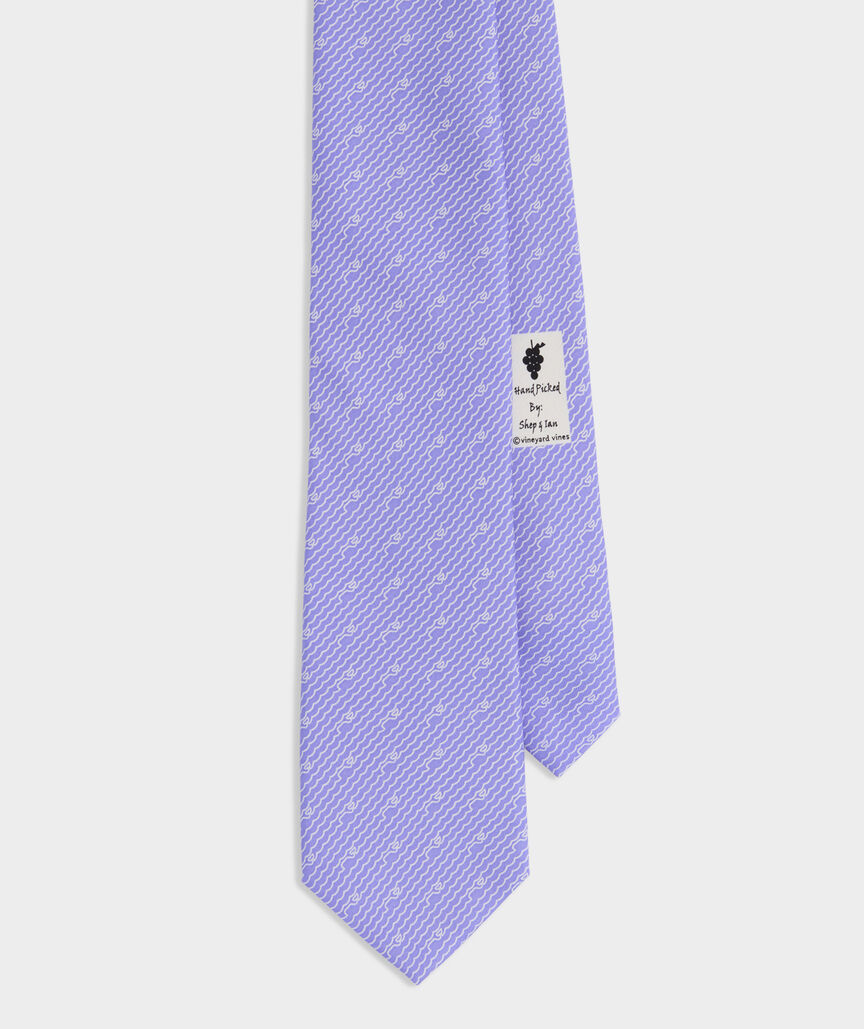 Whale Wave Silk Tie