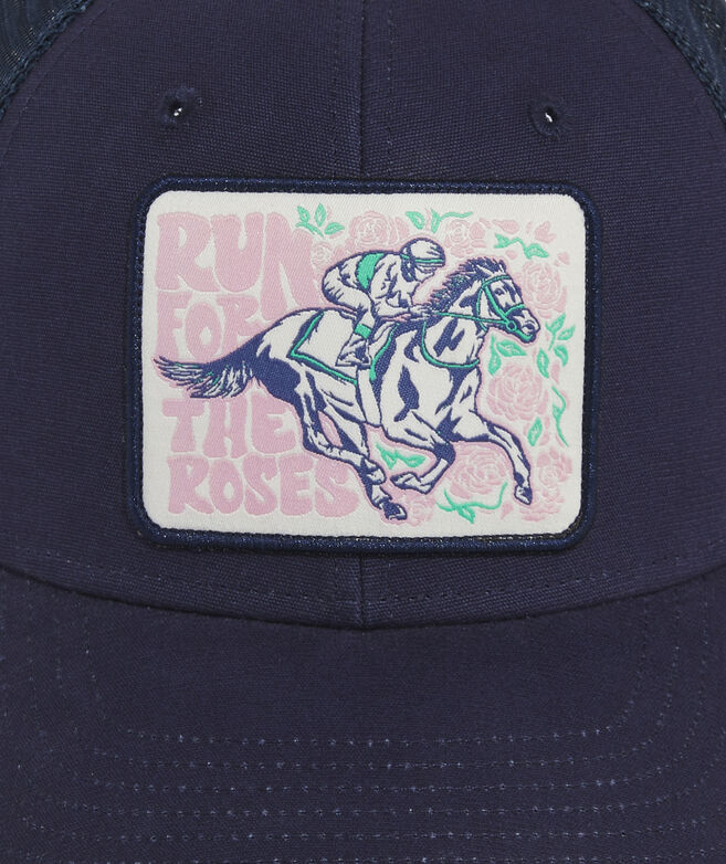 Kentucky Derby Run for the Roses Patch Trucker Hat
