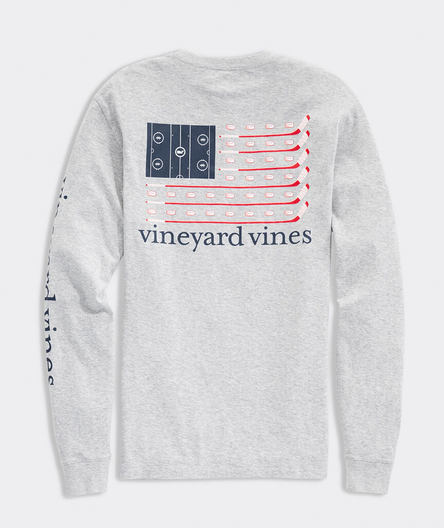 Hockey Flag Long-Sleeve Pocket Tee