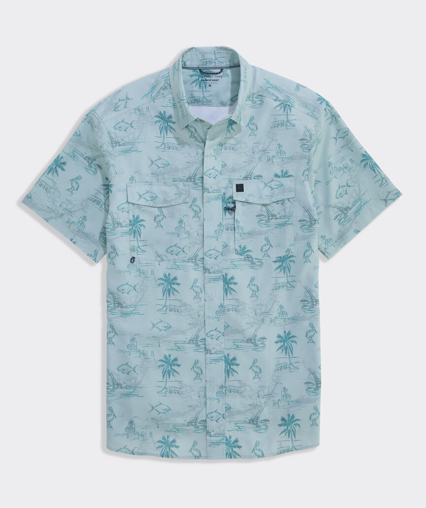 Performance Permit To Fish Short-Sleeve Harbor Shirt