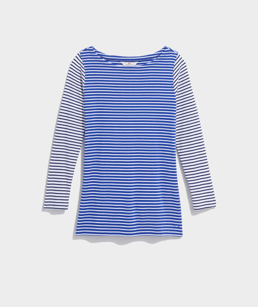 Party Stripe Boatneck Simple Tee