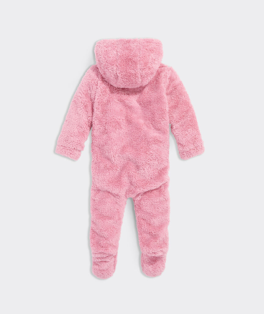Baby Teddy Fleece Hooded Jumpsuit