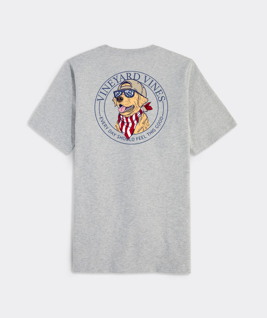 Boys' America Dog Short-Sleeve Pocket Tee