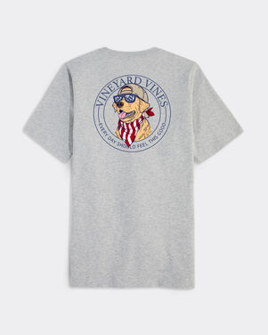Boys' America Dog Short-Sleeve Pocket Tee