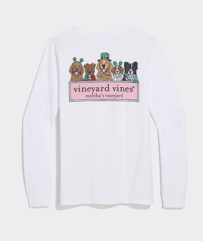 Women's St. Patrick's Pups Logo Box Long-Sleeve Pocket Tee