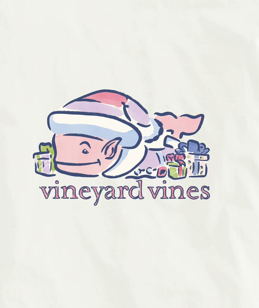 OUTLET Girls' Watercolor Elf Whale Long-Sleeve Pocket Tee